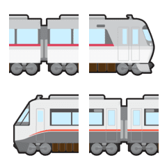 [LINE絵文字] つなげて 遊べる 電車 絵文字 16の画像