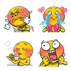 [LINE絵文字] Yellow Egg.5 Emoji so cute.の画像