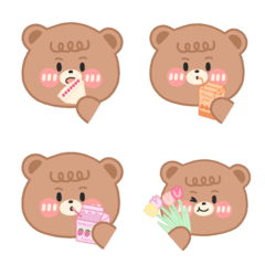 [LINE絵文字] Mallow bear : cute cuteの画像