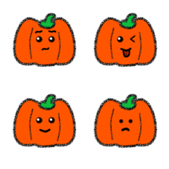 [LINE絵文字] シンプル！かわいいカボチャ【ハロウィン】の画像