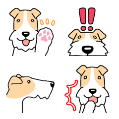 [LINE絵文字] 犬種別毎日ワイヤーフォックステリア絵文字の画像