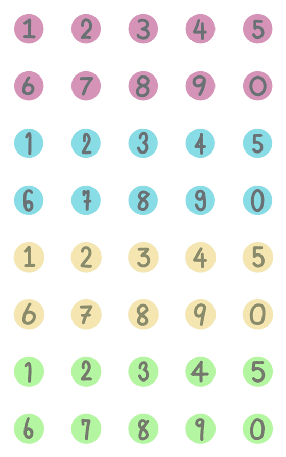 [LINE絵文字]Number Set emojiの画像一覧