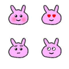 [LINE絵文字] 【うさぎ】シンプル！かわいいウサちゃんの画像