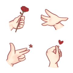 [LINE絵文字] Chibi hands emojiの画像