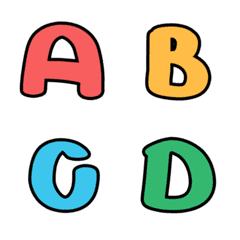 [LINE絵文字] ABC Alphabet 123 Symbol Kid Colorの画像