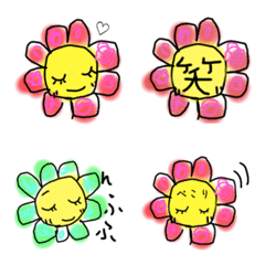 [LINE絵文字] Smile PEKORI flower2の画像