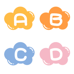 [LINE絵文字] ABC Alphabet 123 Symbol Popcornの画像