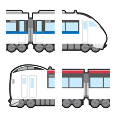 [LINE絵文字] つなげて 遊べる 電車 絵文字 17の画像