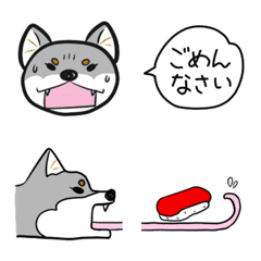 [LINE絵文字] KUROSHIBA BIG EMOJI can be connected.の画像