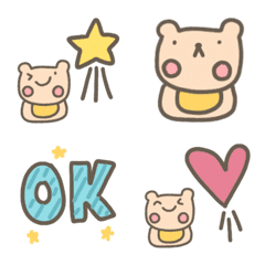 [LINE絵文字] PoMoTo Cute Bear Emojiの画像