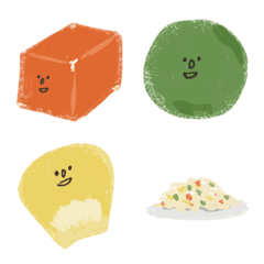 [LINE絵文字] Peas,corn and carrotsの画像