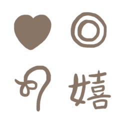 [LINE絵文字] 淡色絵文字 5の画像