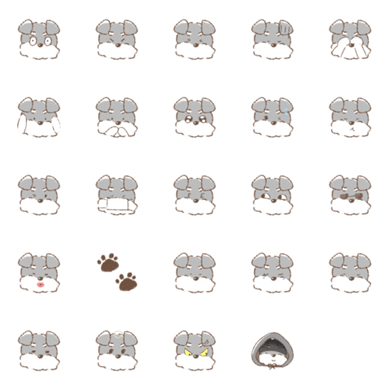 [LINE絵文字]schnauzer emoji koziroustampの画像一覧