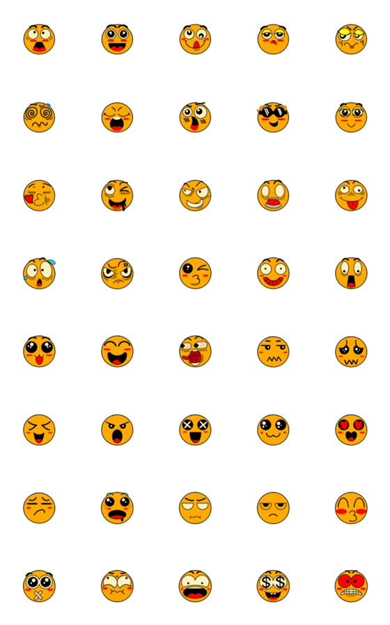 [LINE絵文字]Circle emojis that express emotionsの画像一覧