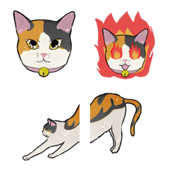 [LINE絵文字] 三毛猫とすずの画像