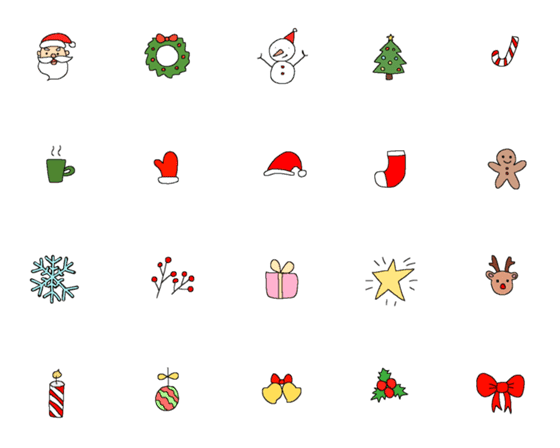 [LINE絵文字]Christmas cute storyの画像一覧