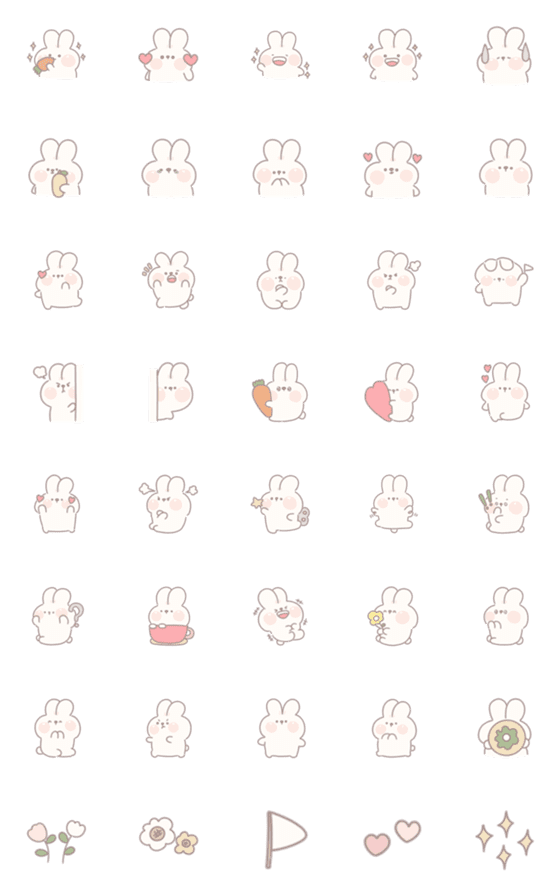 [LINE絵文字]Pikkalik : rabbit rabbit **の画像一覧