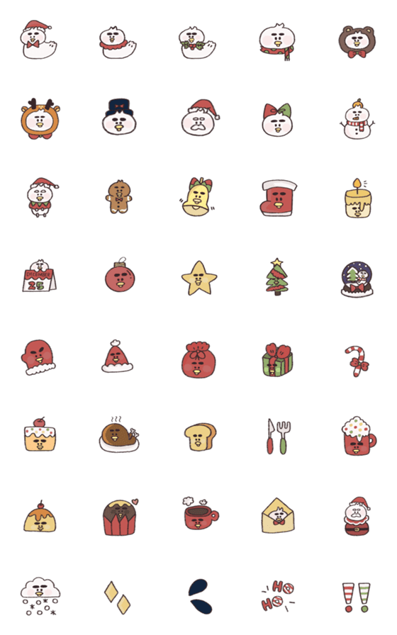 [LINE絵文字]Christmas with ducky ！の画像一覧