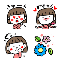 [LINE絵文字] おかっぱちゃん。の画像