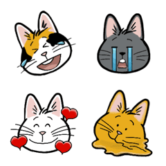 [LINE絵文字] Yumi cat and her friendsの画像