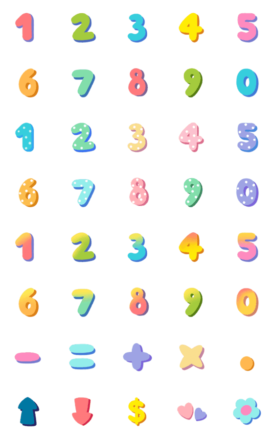 [LINE絵文字]Numbers02の画像一覧