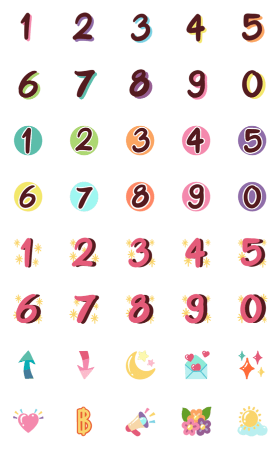 [LINE絵文字]Numbers08の画像一覧