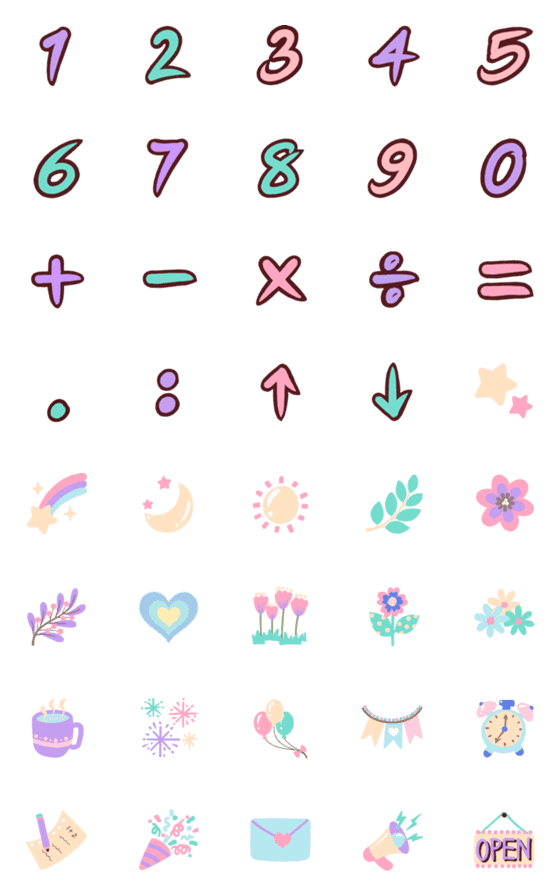 [LINE絵文字]Numbers06の画像一覧