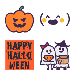 [LINE絵文字] 【ハロウィン】オバケな顔文字（修正版）の画像