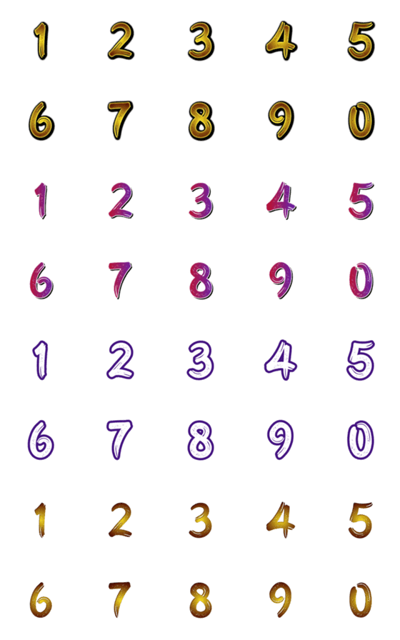 [LINE絵文字]NUMBER！の画像一覧