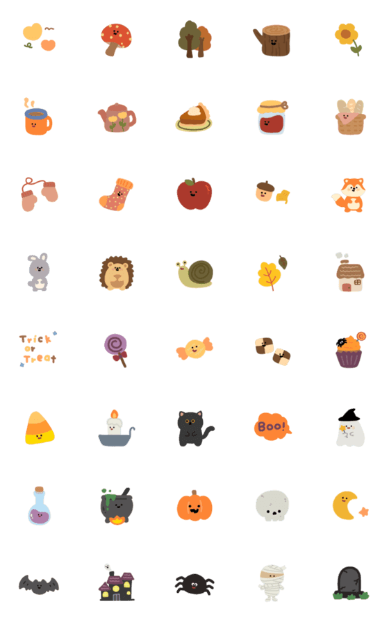 [LINE絵文字]Hello autumn emojiの画像一覧