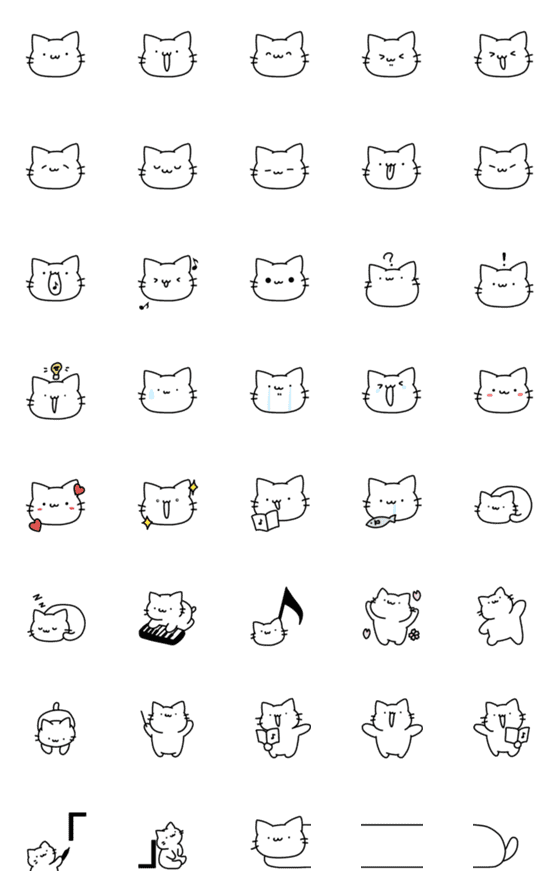 [LINE絵文字]音楽室のねこの画像一覧