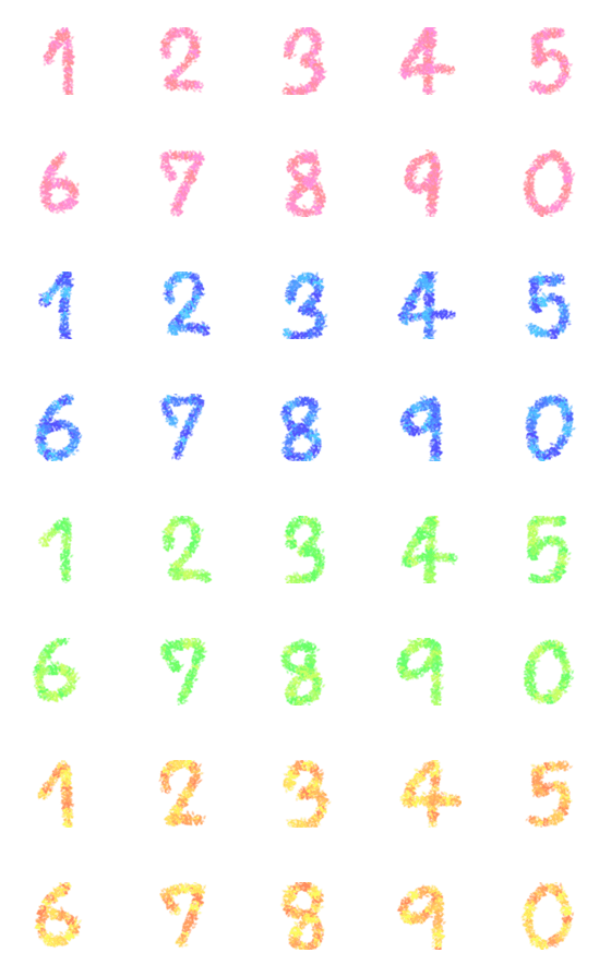 [LINE絵文字]数字 1,2,3,4,5,6,7,8,9,0の画像一覧