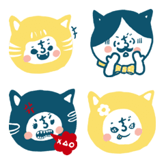 [LINE絵文字] ぶち猫の画像