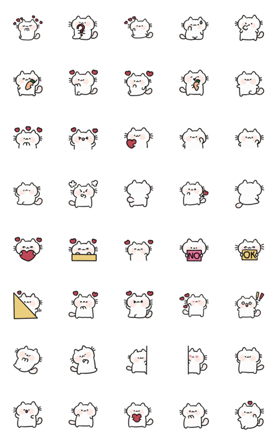 [LINE絵文字]CAT EMOJI BY PIKKALIKの画像一覧