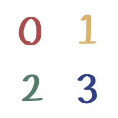 [LINE絵文字] number primary colorの画像