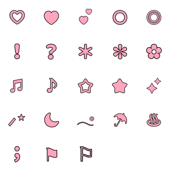 [LINE絵文字]pink kigouの画像一覧