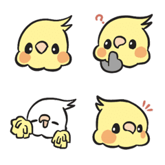 [LINE絵文字] ゆるかわ！オカメインコちゃんの絵文字の画像