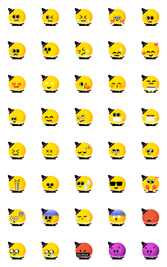 [LINE絵文字]Hi Smiling Face magician Animation emojiの画像一覧