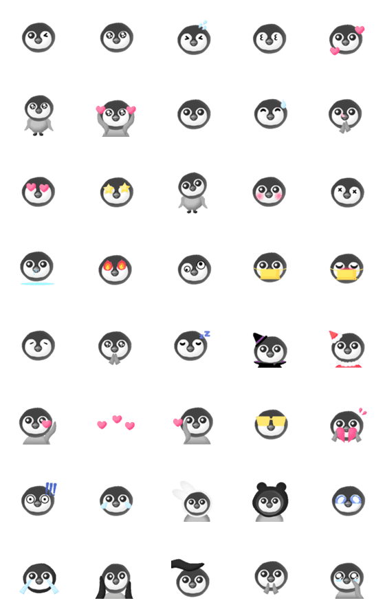 [LINE絵文字]Hi baby penguin emojiの画像一覧