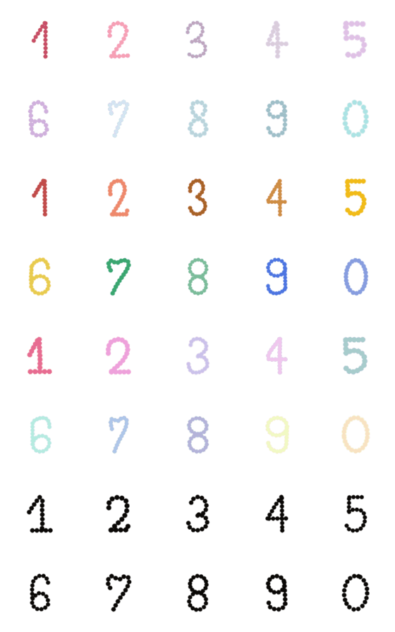 [LINE絵文字]1 to 0 number.の画像一覧