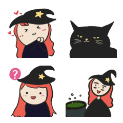 [LINE絵文字] cute witchの画像