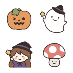 [LINE絵文字] ハロウィンのシンプルかわいい絵文字の画像