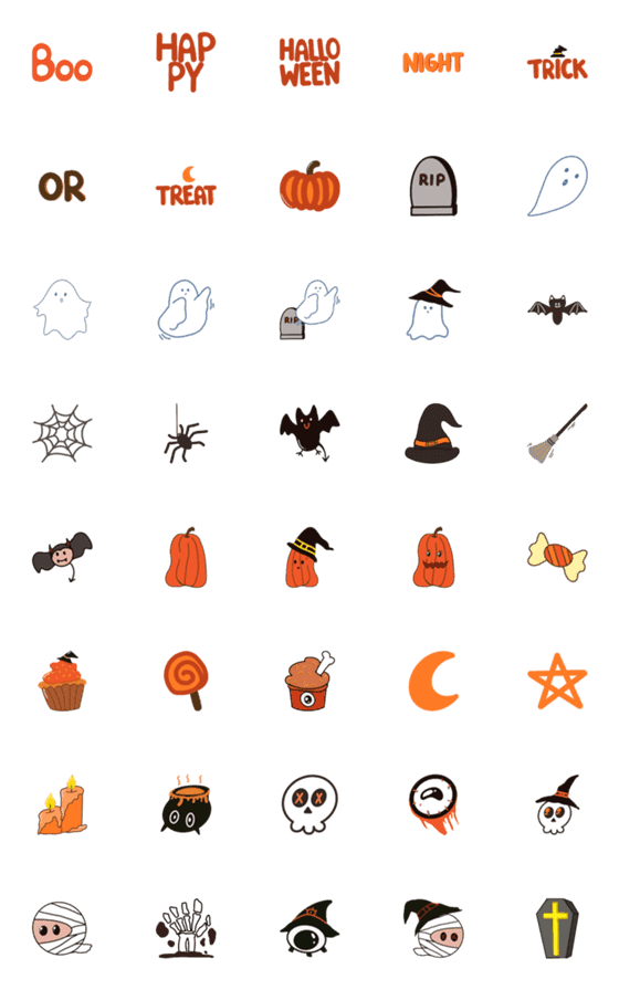 [LINE絵文字]Halloween itemsの画像一覧