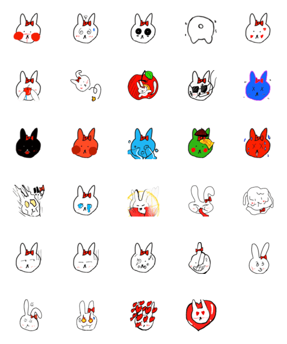 [LINE絵文字]Mika rabbitの画像一覧