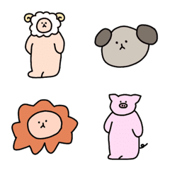 [LINE絵文字] やる気のない動物の画像