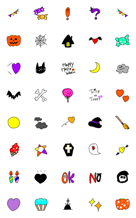 [LINE絵文字]Halloween (o'_'o)の画像一覧