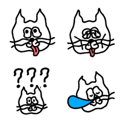 [LINE絵文字] ふにゃねこ絵文字(修正版)の画像