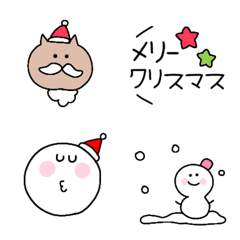 [LINE絵文字] 冬のシンプルかわいい絵文字の画像