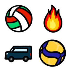 [LINE絵文字] Volleyball teppen emojiの画像