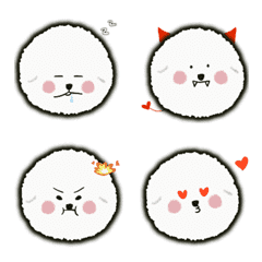 [LINE絵文字] QB-Bichon(01 dynamic expression)の画像